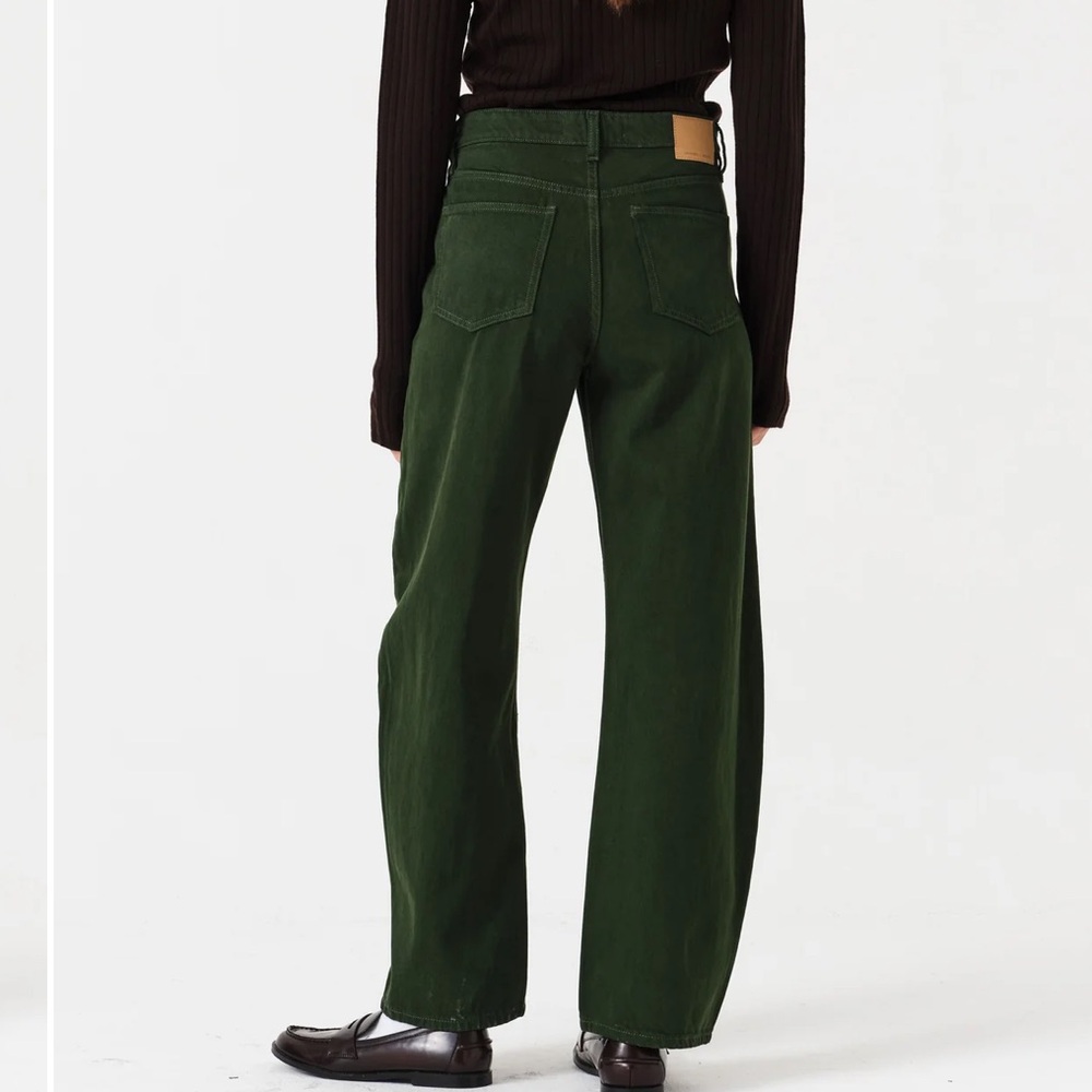 Seventy + Mochi Nina Barrel Leg Jean in Dark Pine - Picture 2 of 5